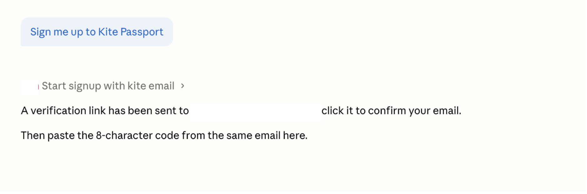 Agent starting Kite Passport signup